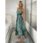 Šaty dlhé letné na ramienka dámske RAMONA (S/M/L ONE SIZE) INDICKÁ MÓDA IMWKA251062-9/DU S/M/L modrá