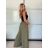 Kalhoty elegantní s páskem dámské (S/M/L ONE SIZE) ITALSKÁ MÓDA IMPLI2517303/DU -   zelená khaki -   S/M/L