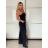 Overal dlouhý elegantní carmen na ramínka dámský (XS/S/M ONE SIZE) ITALSKÁ MÓDA IMWHP25956