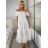 Šaty letné krajkové carmen krátky rukáv dámske (S/M/L ONE SIZE) TALIANSKA MÓDA IMWMY251115/DUR S/M/L biela