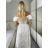 Šaty letné krajkové carmen krátky rukáv dámske (S/M/L ONE SIZE) TALIANSKA MÓDA IMWMY251115/DUR S/M/L biela