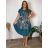 Šaty dlouhé maxi letní krátký rukáv dámská nadrozměr (XL/2XL ONE SIZE) ITALSKÁ MÓDA IM422758/DUR lososová XL/2XL