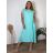Šaty dlouhé oversize elegantní plisované krátký rukáv dámské nadrozměr EMILIA (42/44/46 ONE SIZE) ITALSKÁ MÓDA IM425EMILIA