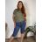 Kraťasy šortky strečové dámské (XL/2XL/3XL ONE SIZE) ITALSKÁ MÓDA IM422549LH