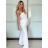 Súprava elegantný top bez rukávov a nohavice dlhé dámske BIANCHI  (XS/S/M ONE SIZE) TALIANSKA MÓDA IMWB25855/DU -   biela -   S / M
