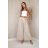 Nohavice dlhé letné s opaskom dámske (S/M/L ONE SIZE) TALIANSKA MÓDA IMD25151