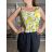 Tílko letní květované, puntík a citronky lemon dámské nadrozměr SUMMER (M/L/XL ONE SIZE) ITALSKÁ MÓDA IMM25M0711XL/DUR M/L/XL bílá