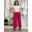 Kalhoty dlouhé letní dámské BETA (S/M/L ONE SIZE) ITALSKÁ MÓDA IM425463