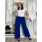 Kalhoty dlouhé letní dámské BETA (S/M/L ONE SIZE) ITALSKÁ MÓDA IM425463
