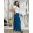 Kalhoty dlouhé letní dámské LUCE (S/M/L ONE SIZE) ITALSKÁ MÓDA IM725106/DUR -   biela -   S/M/L