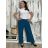 Kalhoty dlouhé letní dámské LUCE (S/M/L ONE SIZE) ITALSKÁ MÓDA IM725106