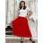Sukně letní skládaná dlouhá dámská DARINA (S/M/L ONE SIZE) ITALSKá MóDA IM721064/DUR S/M/L červená