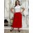 Sukně letní skládaná dlouhá dámská DARINA (S/M/L ONE SIZE) ITALSKá MóDA IM721064/DUR S/M/L červená