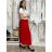 Sukně letní skládaná dlouhá dámská DARINA (S/M/L ONE SIZE) ITALSKá MóDA IM721064/DUR S/M/L červená