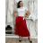 Sukně dlouhá saténová skládaná dámská  VALERIE (S/M/L ONE SIZE) ITALSKÁ MÓDA  IMM22FS22091/DU S/M/L červená