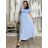 Šaty dlouhé letní žebrované krátký rukáv dámské Maria-M (XS/S/M/L ONE SIZE) ITALSKÁ MÓDA IMSM25128/DUR -   světle zelená -   S/M/L
