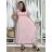 Šaty dlouhé letní žebrované krátký rukáv dámské (XS/S/M/L ONE SIZE) ITALSKÁ MÓDA IMSM25128