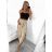 Nohavice saténové háremky letné dlhé dámske (S/M ONE SIZE) TALIANSKA MÓDA IMM239535UN/DUR žlutá S/M/L