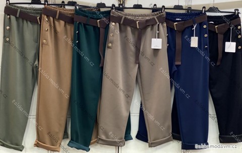 Nohavice elegantné s opaskom dámske (S/M/L ONE SIZE) TALIANSKA MÓDA IMC25325