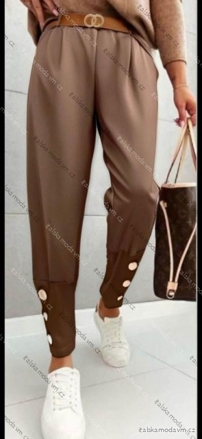 Nohavice elegantné s opaskom dámske (S/M/L ONE SIZE) TALIANSKA MÓDA IMC25327