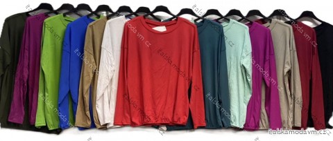 Tričko dlouhý rukáv dámské (S/M/L ONE SIZE) ITALSKÁ MÓDA IMC25349