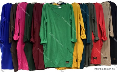 Šaty klasik dlhý rukáv dámske (S/M/L ONE SIZE) TALIANSKA MÓDA IMC25369