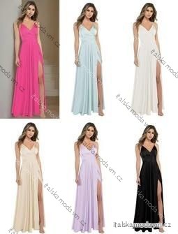 Šaty dlhé elegantné letné na ramienka dámske (XS/S/M ONE SIZE) TALIANSKA MÓDA IMM25M40243