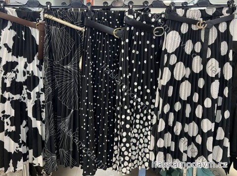 Sukně dlouhá s páskem dámská (S/M/L ONE SIZE) ITALSKÁ MÓDA IMM25M4304A