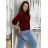 Svetr úpletový 3/4 dlouhý rukáv dámské (S/M/L ONE SIZE) ITALSKÁ MÓDA IM5252422/DU M/L vínová