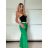 Kalhoty dlouhé letní s páskem dámské (S/M/L ONE SIZE) ITALSKÁ MÓDA IMM25M12297