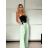Kalhoty elegantní s páskem dámské (S/M/L ONE SIZE) ITALSKÁ MÓDA IMPLI2517303/DU -   zelená khaki -   S/M/L