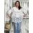 Tunika krajkové letní plážové přes plavky 3/4 rukáv dámské SELENA (S/M/L onesize) ITALSKÁ MÓDA IMB24112/DU S/M/L bílá