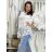 Tunika krajkové letní plážové přes plavky 3/4 rukáv dámské SELENA (S/M/L onesize) ITALSKÁ MÓDA IMB24112/DU S/M/L bílá