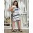 Šaty letní lněné krátký rukáv dámská KRISTA (S/M/L ONE SIZE) ITALSKÁ MÓDA IM4251116/DU S/M/L bílá