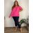 Tunika oversize krátky rukáv dámska nadrozměr GITA (48/50/52 ONE SIZE) TALIANSKA MÓDA IM425314