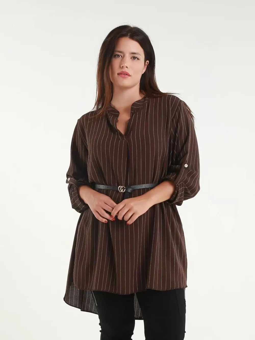 Tunika oversize s opaskom 3/4 dlhý rukáv dámska (S/M/L ONE SIZE) TALIANSKA MÓDA IMPLI2518231