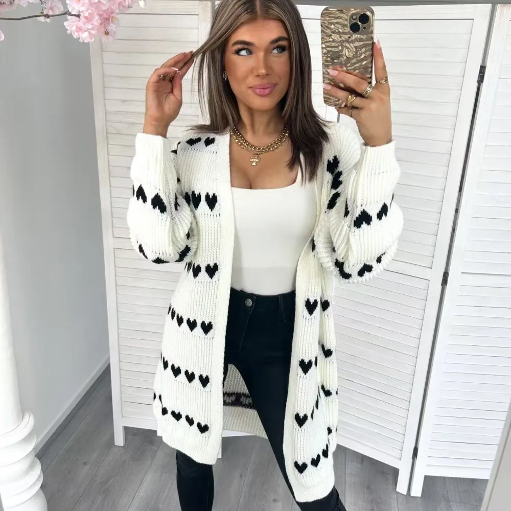 Cardigan teplý pletený dlhý rukáv dámsky (S/M/L ONE SIZE) TALIANSKA MÓDA IMPLI259075
