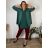 Cardigan dlhý rukáv dámsky nadrozmer FINA (46/48/50 ONE SIZE) TALIANSKA MÓDA IMSM251124/DU 46/48/50 zelená smaragdová