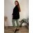 Cardigan dlhý rukáv dámsky nadrozmer FINA (46/48/50 ONE SIZE) TALIANSKA MÓDA IMSM251124/DU 46/48/50 čierna