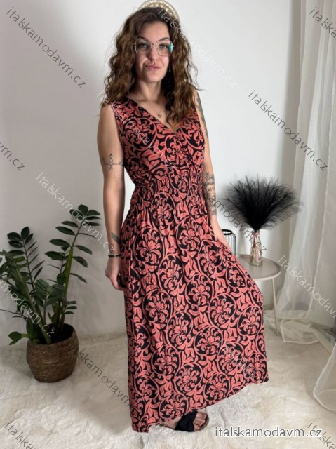 Šaty dlouhé letní bez rukávu dámské Mariposa (M/L, XL/2XL) IMWDF25F1056/DUR čierna M / L