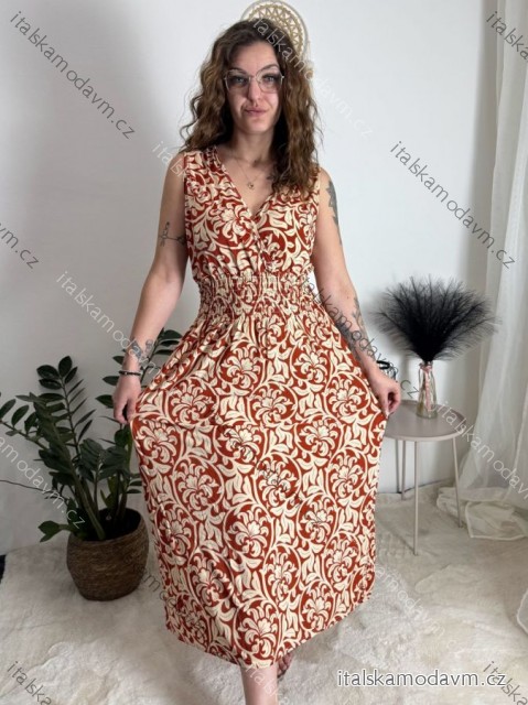 Šaty dlouhé letní bez rukávu dámské Mariposa (M/L, XL/2XL) IMWDF25F1056/DUR béžová M / L