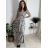 Šaty letní krátký rukáv dámské FLORA (S/M/L ONE SIZE) ITALSKÁ MÓDA IMSM25019-1/DUR růžová S/M/L