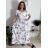 Šaty letní krátký rukáv dámské FLORA (S/M/L ONE SIZE) ITALSKÁ MÓDA IMSM25019-1/DUR růžová S/M/L