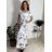 Šaty letní krátký rukáv dámské FLORA (S/M/L ONE SIZE) ITALSKÁ MÓDA IMSM25019-1/DUR růžová S/M/L