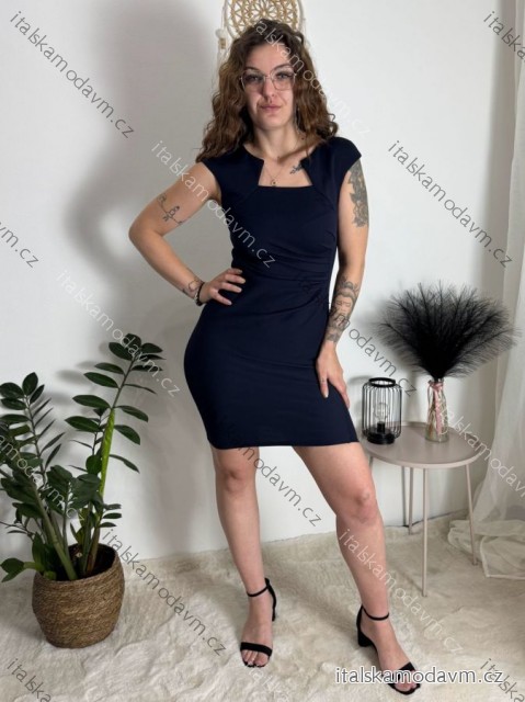 Šaty pouzdrové společenské elegantní bez rukávů dámské Carol (S-XL) ITALSKÁ MÓDA IMM22Q51239