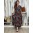 Šaty dlouhé letní krátký rukáv dámské LUSISA (S/M/L ONE SIZE) ITALSKÁ MÓDA IMPEM2555620-5/DUR S/M/L tmavě modrá