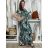 Šaty dlouhé letní krátký rukáv dámské LUSISA (S/M/L ONE SIZE) ITALSKÁ MÓDA IMPEM2555620-5/DUR S/M/L tmavě modrá