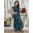 Šaty dlouhé letní krátký rukáv dámské LUSISA (S/M/L ONE SIZE) ITALSKÁ MÓDA IMPEM2555620-5/DUR S/M/L tmavě modrá