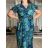 Šaty dlouhé letní krátký rukáv dámské LUSISA (S/M/L ONE SIZE) ITALSKÁ MÓDA IMPEM2555620-5/DUR S/M/L tmavě modrá