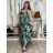 Šaty dlhé letné na ramienka dámske LOLA (S/M/L ONE SIZE) TALIANSKA MÓDA IMPEM2455618/DUR S/M/L zelená